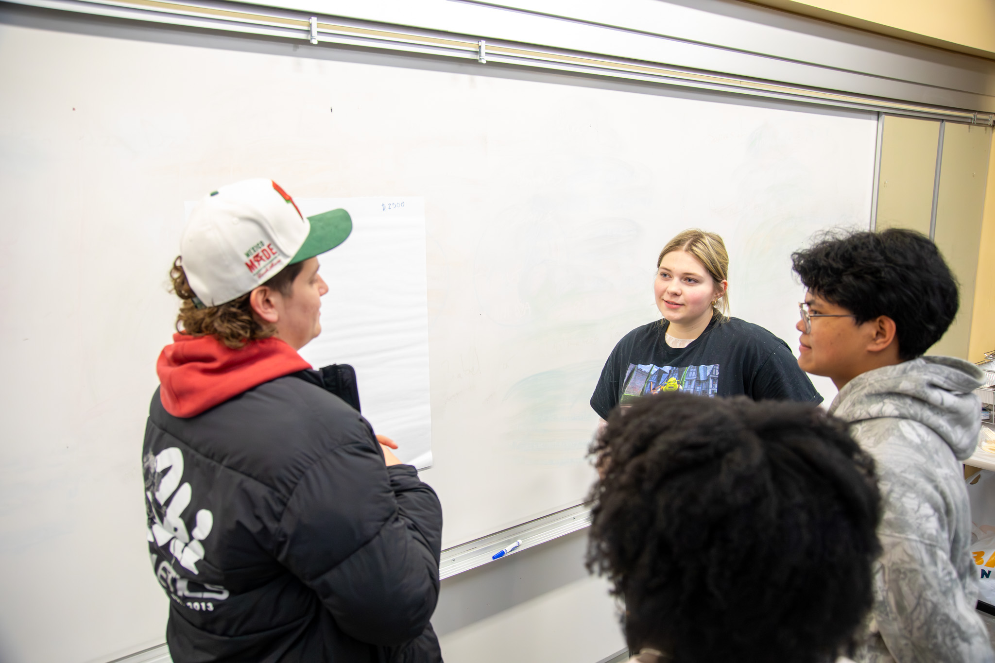 Students working together in a group activity